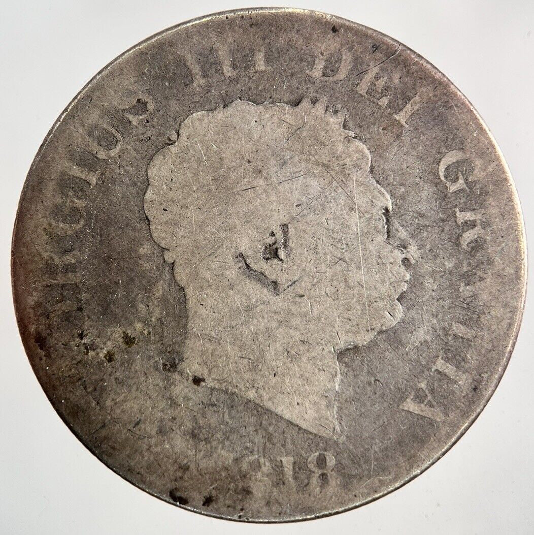 1818 George III 3rd Half - Crown Silver Coin | Fair Grade