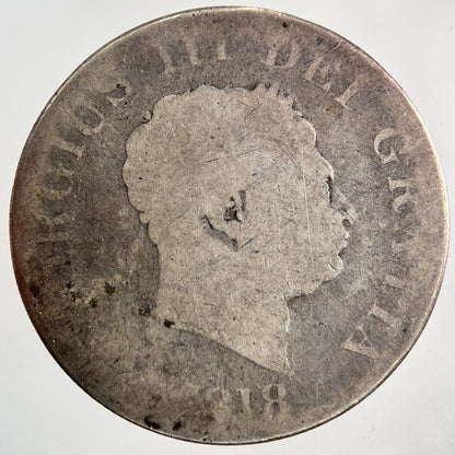1818 George III 3rd Half - Crown Silver Coin | Fair Grade