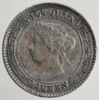 1893 Ceylon 10 Cents Silver Coin | Very High Grade