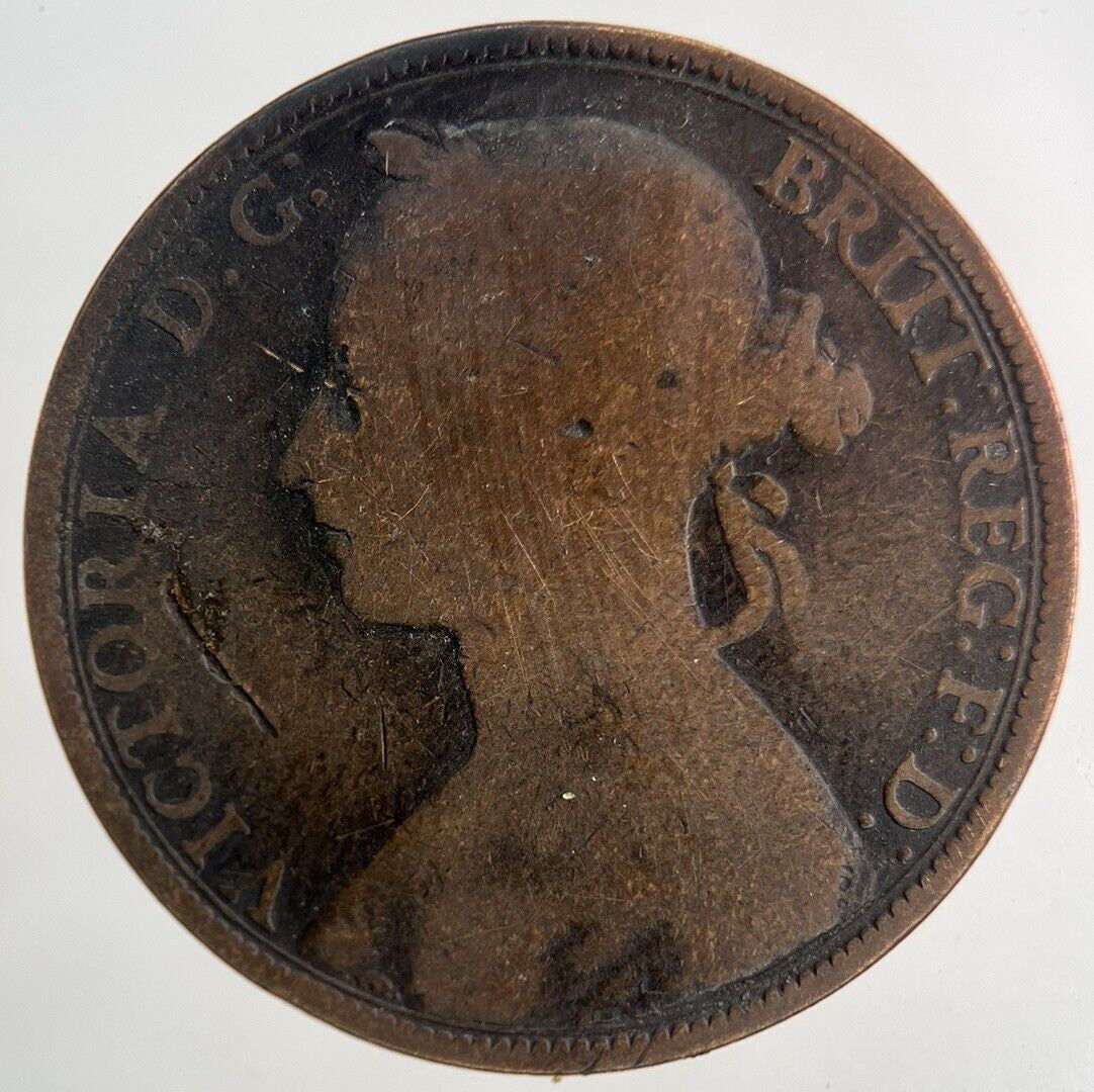 1892 Victoria One Penny Coin | Collectable Grade