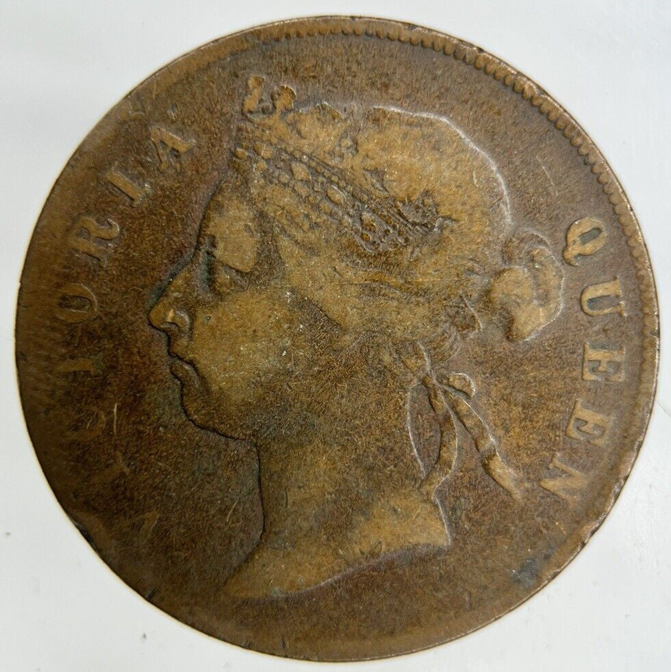 1884 Malaya Settlement Straits 1 Cent Coin | Collectable Grade