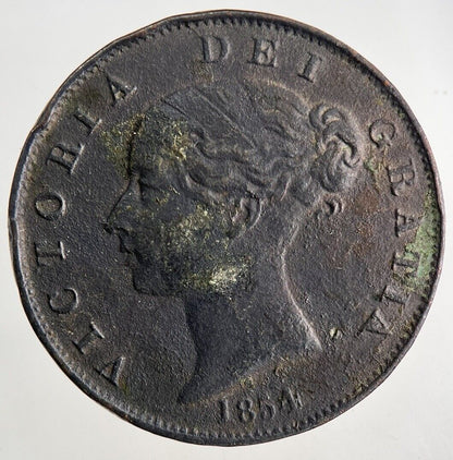 1854 Victoria Half-Penny Coin | Fine Collectable Grade