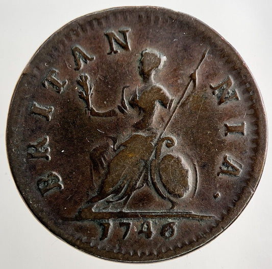 1746 George II 2nd Farthing Coin | Very High Grade