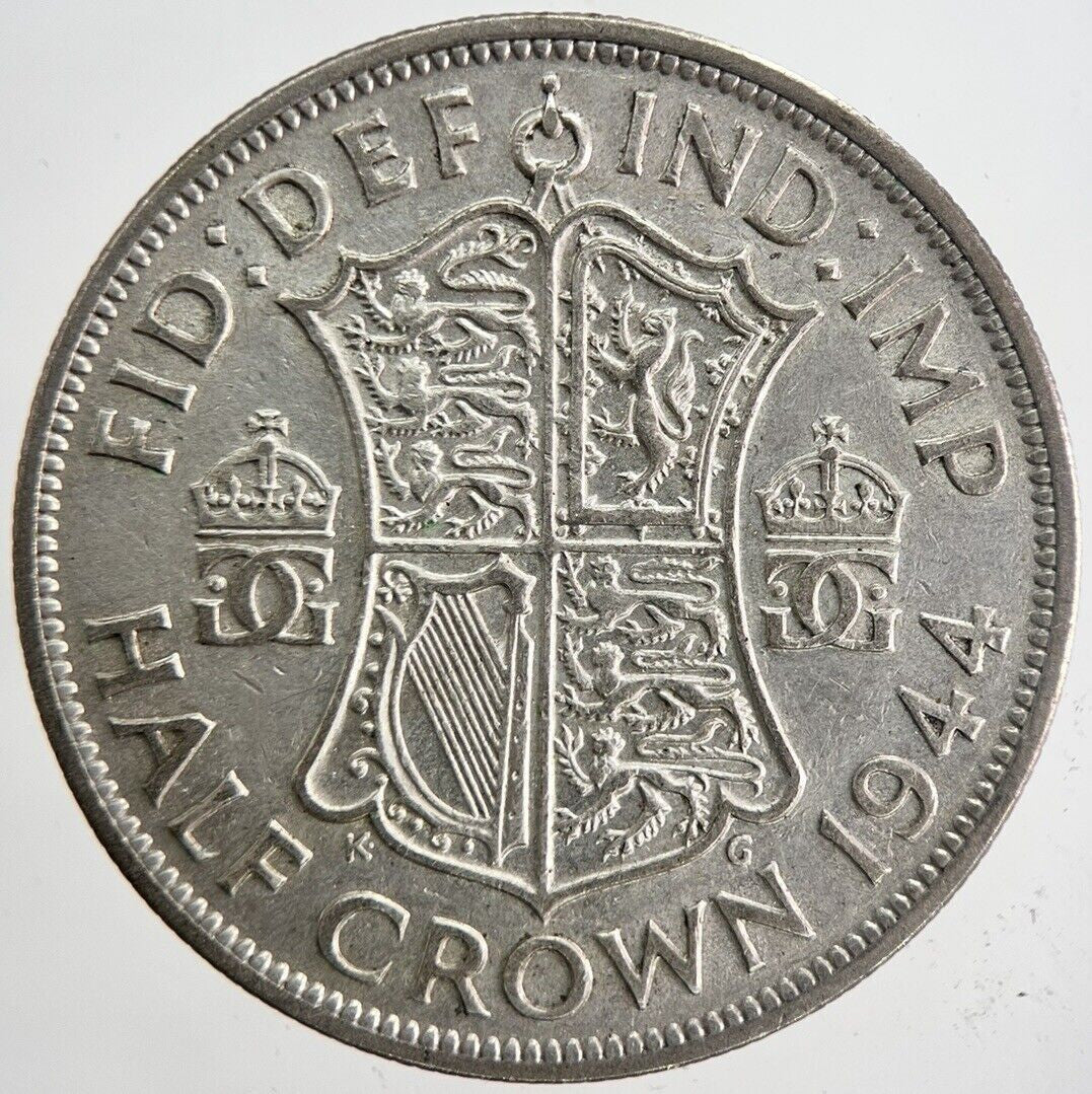 1944 George VI Half - Crown Silver Coin | Fine Collectable Grade | a6212