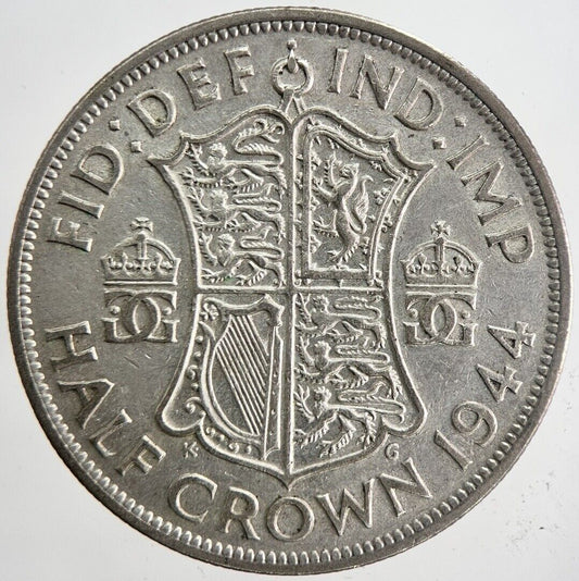 1944 George VI Half - Crown Silver Coin | Fine Collectable Grade | a6212