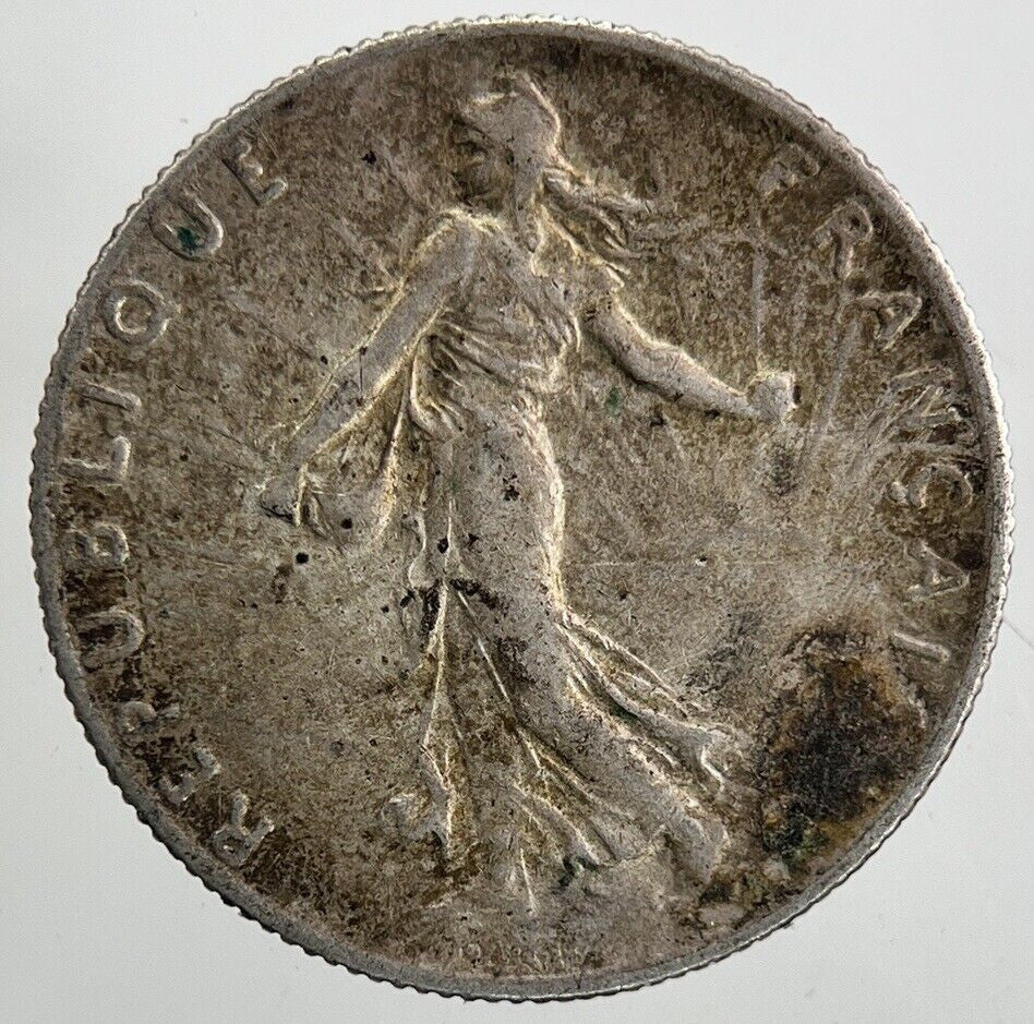 1917 France 50 Centimes Silver Coin | Fine Collectable Grade