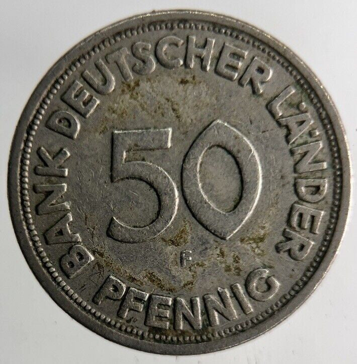 1949 Germany 50 Pfennig Coin | Fine Collectable Grade