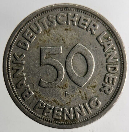1949 Germany 50 Pfennig Coin | Fine Collectable Grade