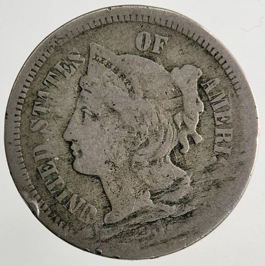US USA 3 Cents III Coin | Fine Collectable Grade