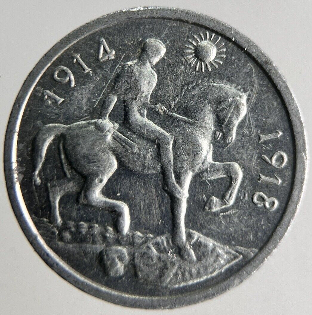 British Aluminium War Medal Token 18mm Coin | Fine Collectable Grade