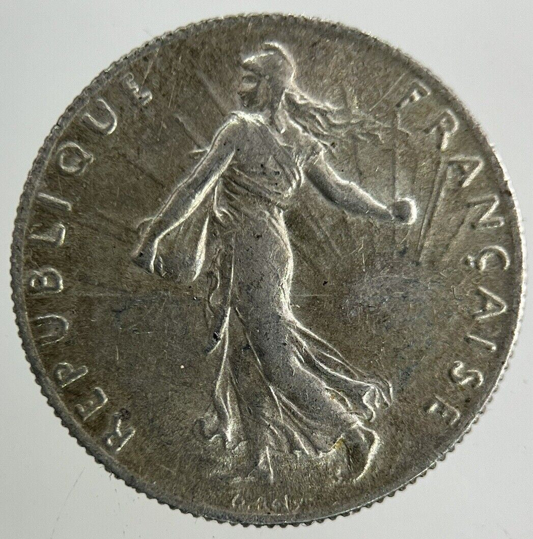 1907 France 50 Centimes Silver Coin | Fine Collectable Grade