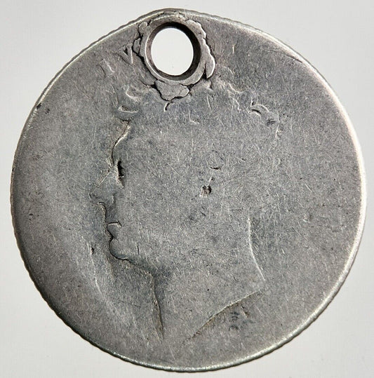 British George IV Sixpence Silver Coin | Worn Grade
