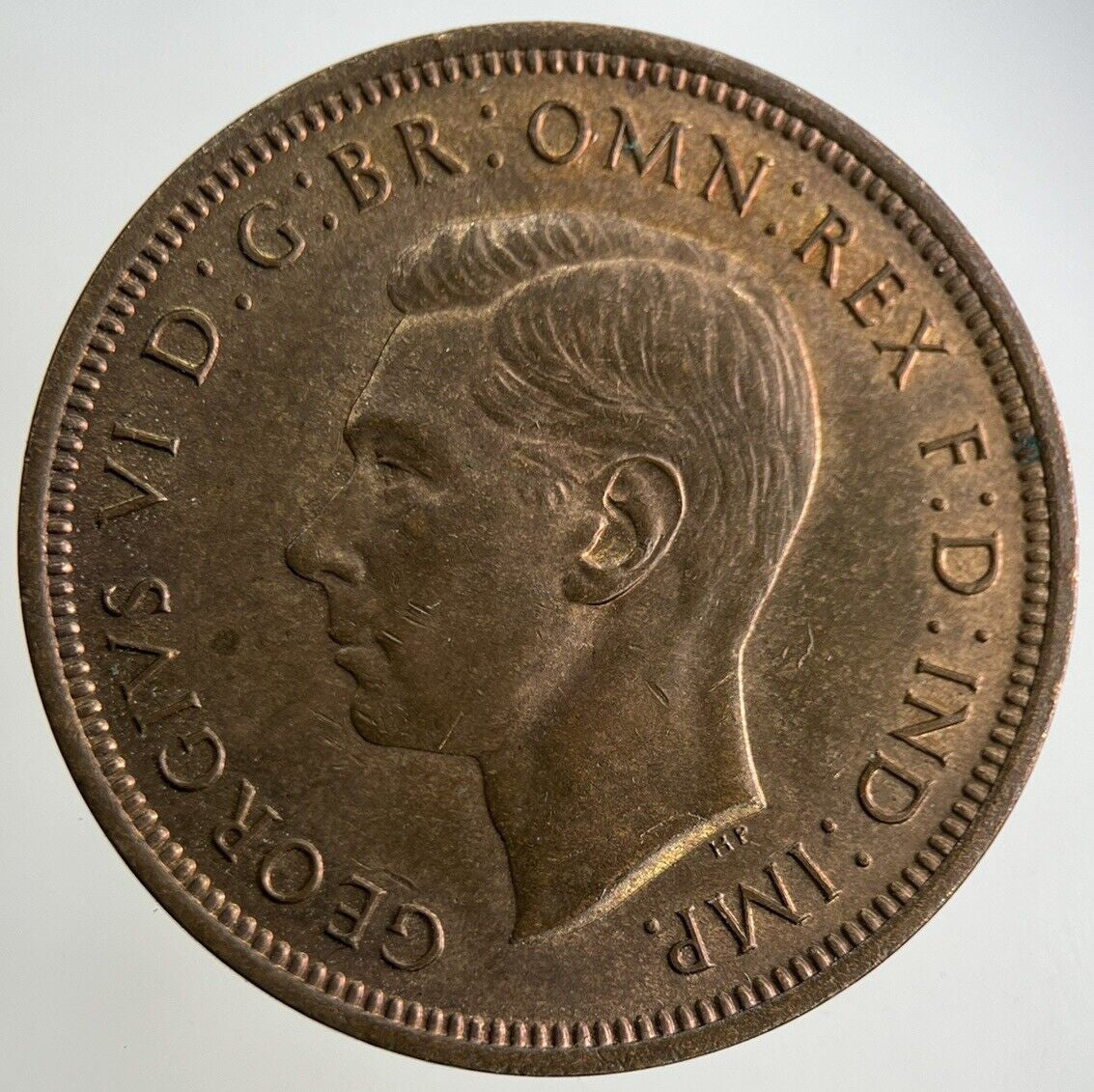 1938 George VI Half-Penny Coin | Very Fine Grade