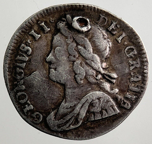 1731 George II 2nd Maundy 1 One - Pence Silver Coin | Collectable Grade | a8089