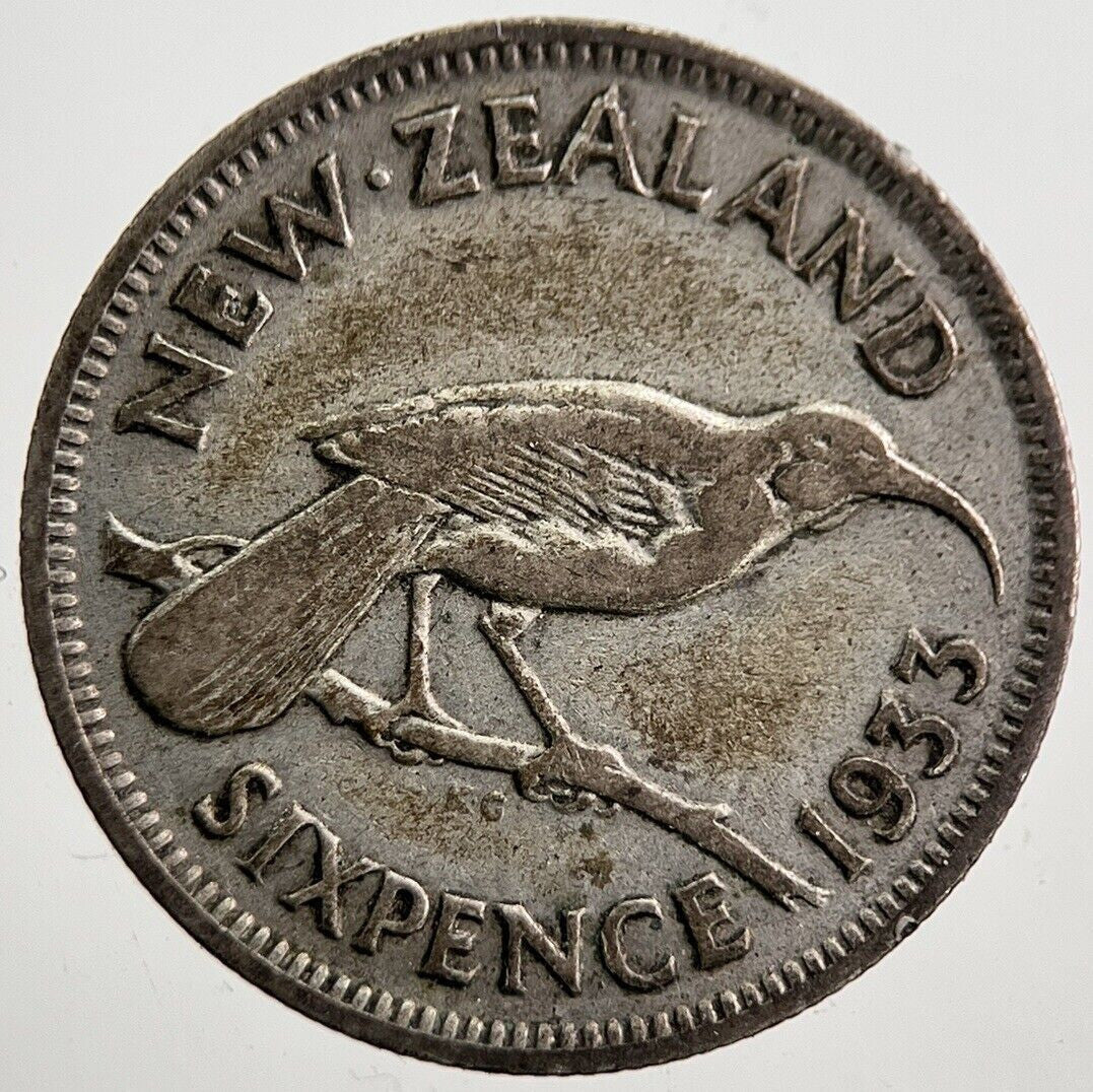 1933 New Zealand Sixpence Silver Coin | Collectable Grade
