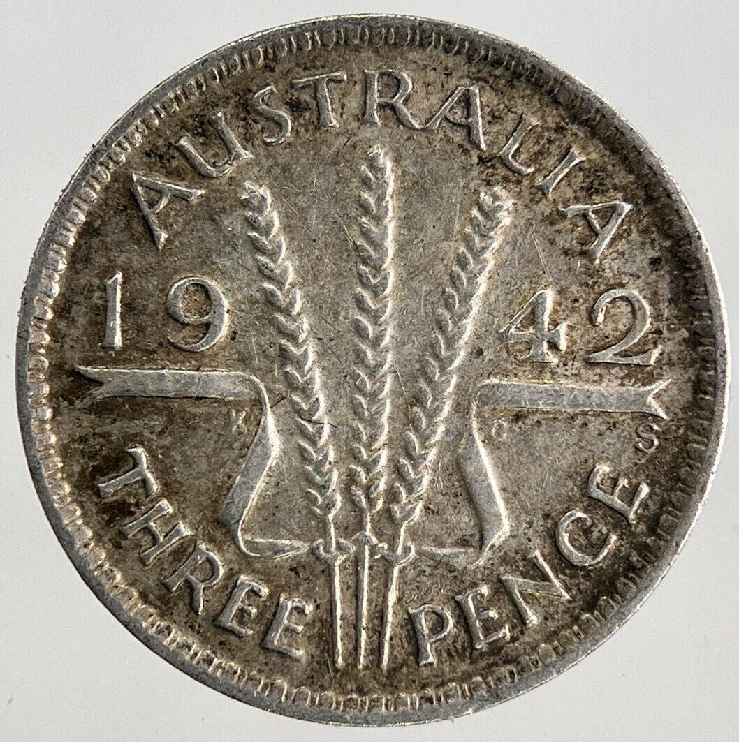 1942-S Australia Threepence Silver Coin | Fine Collectable Grade