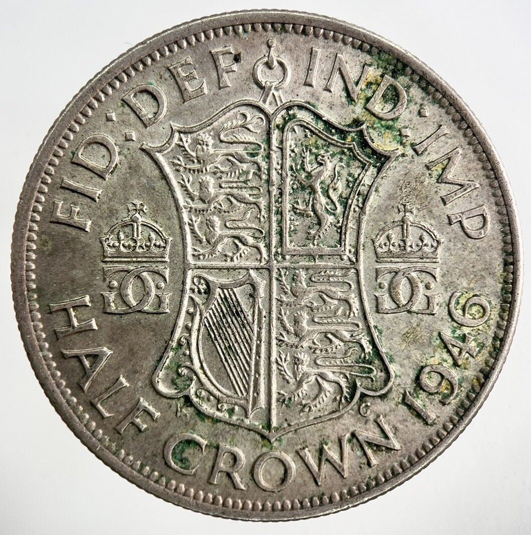 1946 George VI Half - Crown Silver Coin | Very High Grade