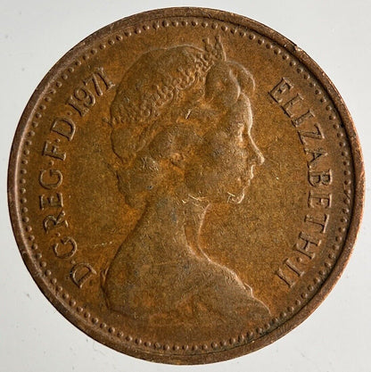 1971 Elizabeth II New 1/2 Half - Penny Coin | Very High Grade