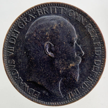 1909 Edward VII Farthing Coin | Very High Grade