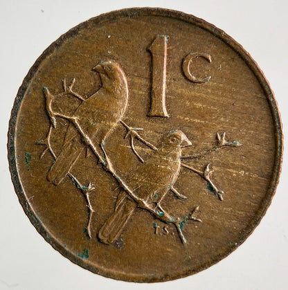 1974 South Africa 1 Cent Coin | Fine Collectable Grade