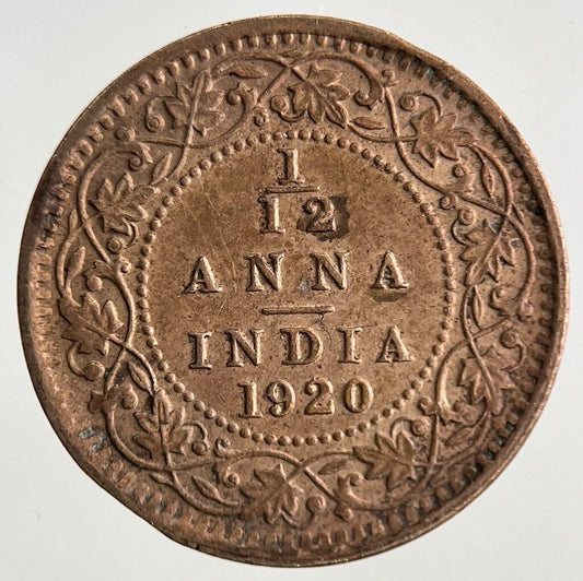 1920 India 1/12 Anna Coin | Fine Collectable Grade