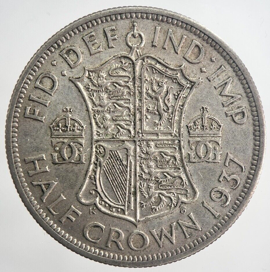1937 George VI Half - Crown Silver Coin | Very High Grade | a6345