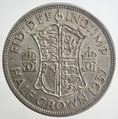 1937 George VI Half - Crown Silver Coin | Very High Grade | a6345
