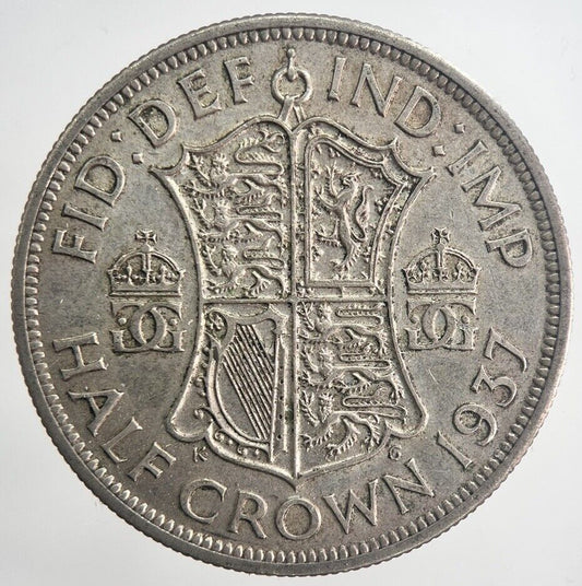 1937 George VI Half - Crown Silver Coin | Very High Grade | a6345