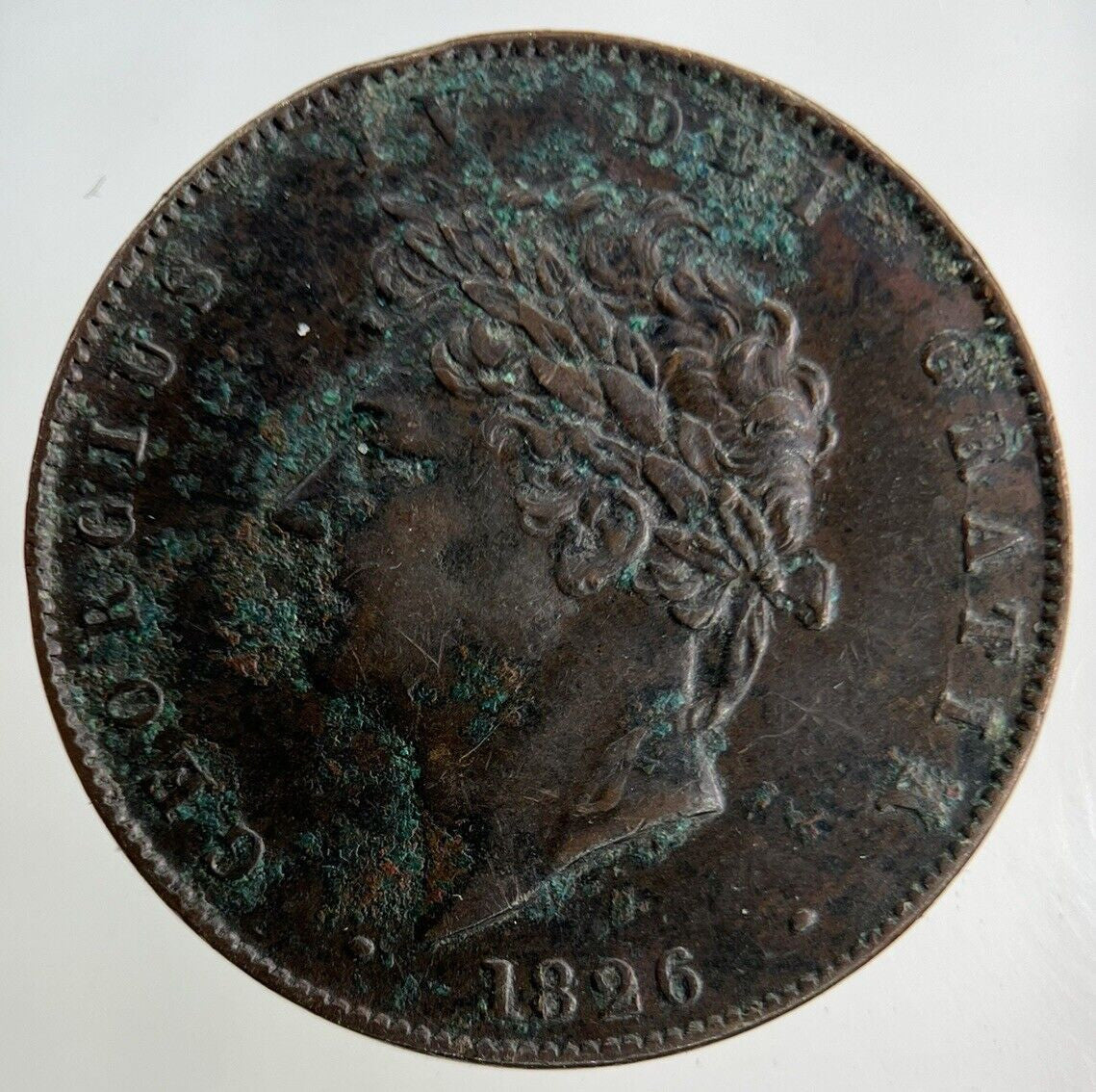 1826 George IV Half-Penny Coin | Very High Grade