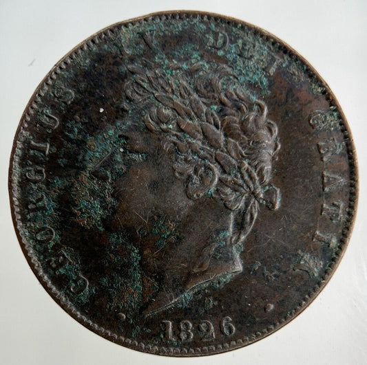 1826 George IV Half-Penny Coin | Very High Grade