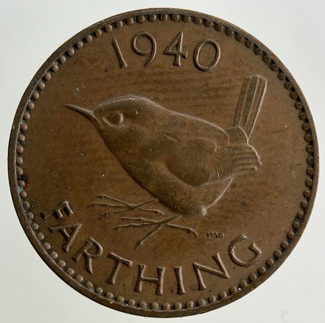 1940 George VI Wren Farthing Coin | Very High Grade