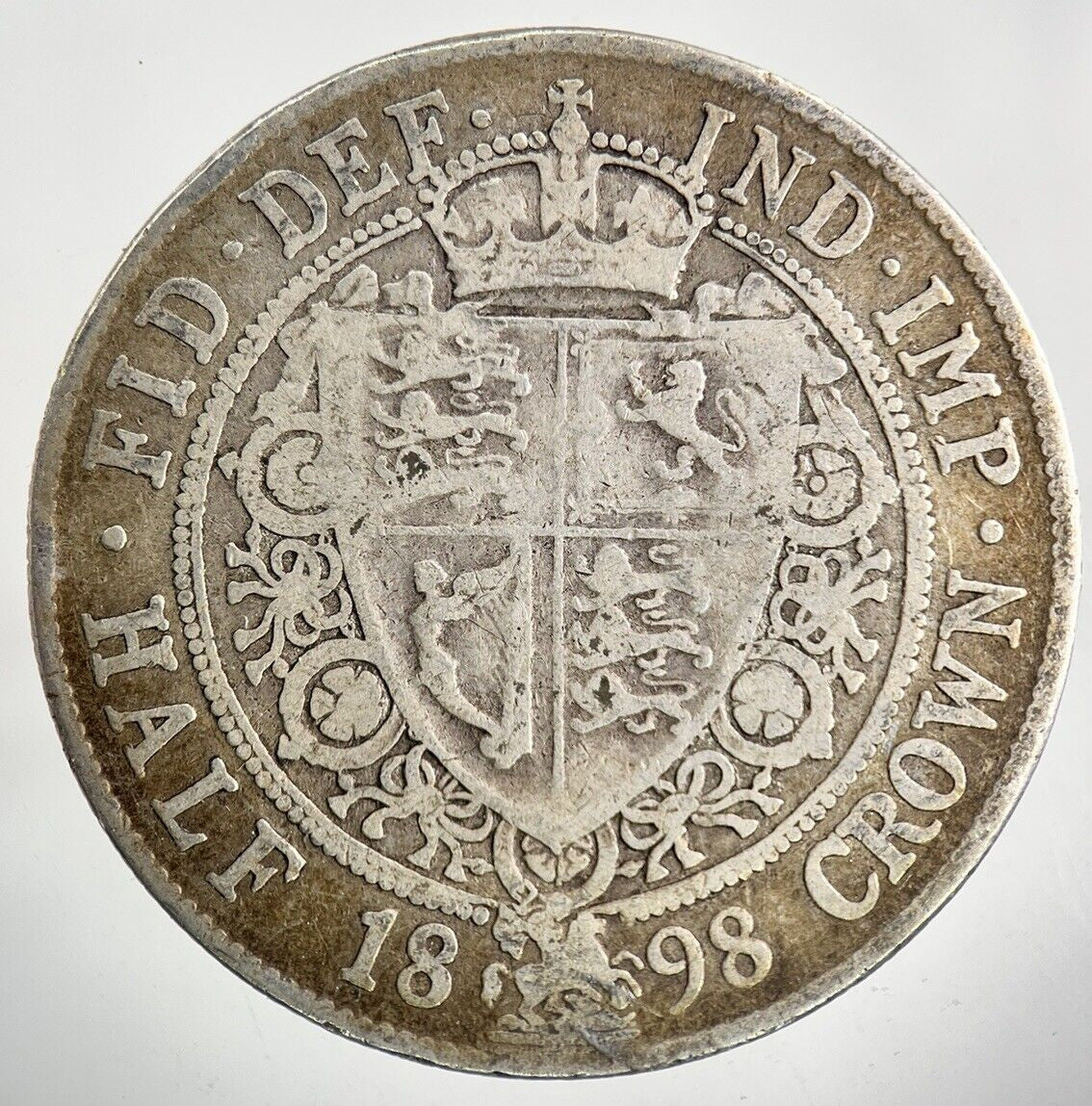 1898 Victoria Half - Crown Silver Coin | Collectable Grade