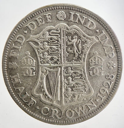 1928 George V Half - Crown Silver Coin | Fine Collectable Grade