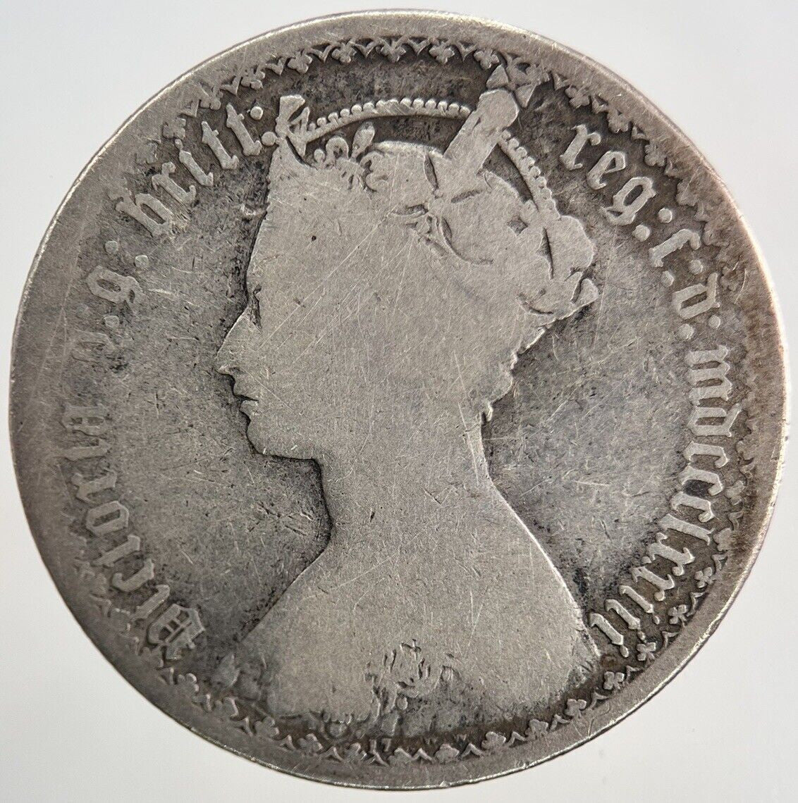 Die - 17 Victoria Gothic Florin Silver Coin | Collectable Grade