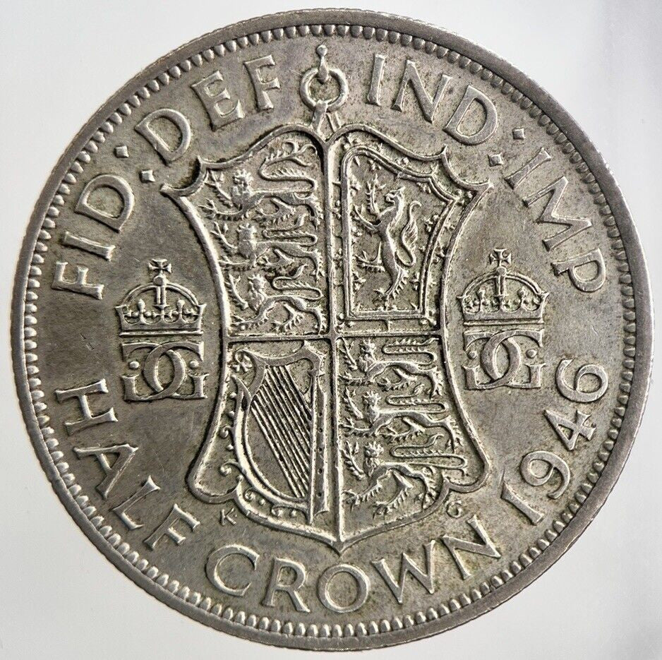 1946 George VI Half - Crown Silver Coin | Fine Collectable Grade | a5559