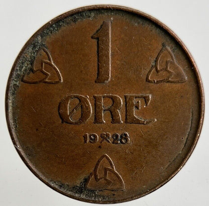 1928 Norway 1 Ore Coin | Fine Collectable Grade