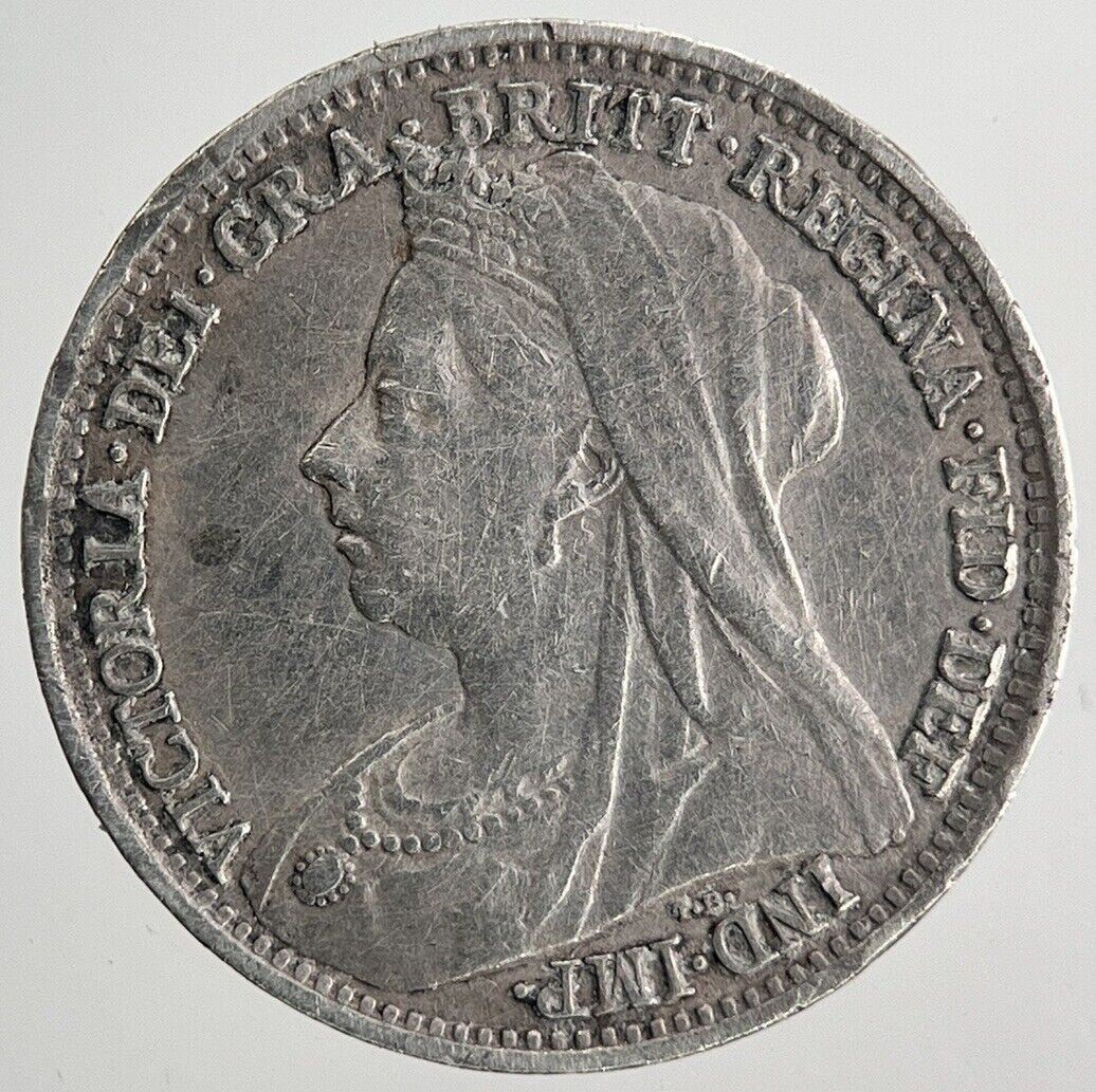 1898 Victoria Threepence Silver Coin | Very High Grade | a9706