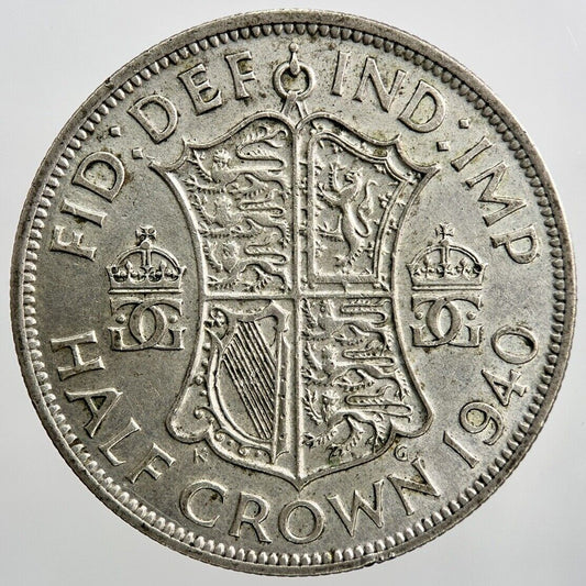 1940 Half - Crown | British Silver Coin | George VI | High Grade | a658