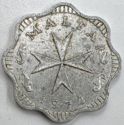 1972 Malta 2 Mils Coin | Collectable Grade | a854