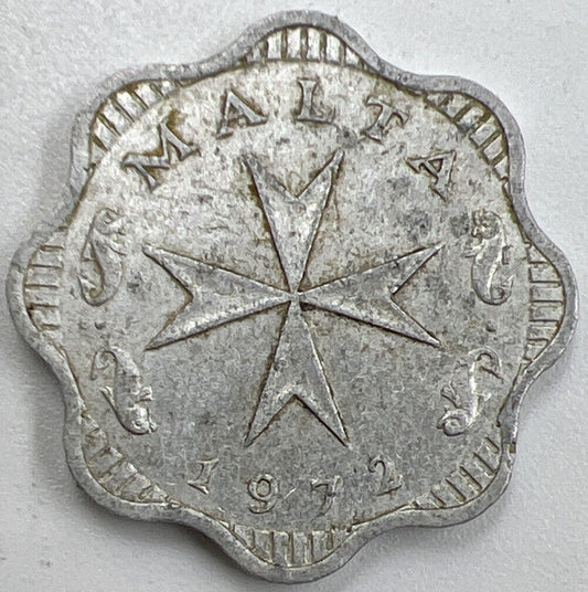 1972 Malta 2 Mils Coin | Collectable Grade | a854