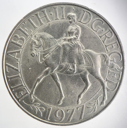 1977 Elizabeth II Jubilee Crown Coin | Fine Collectable Grade | a3175