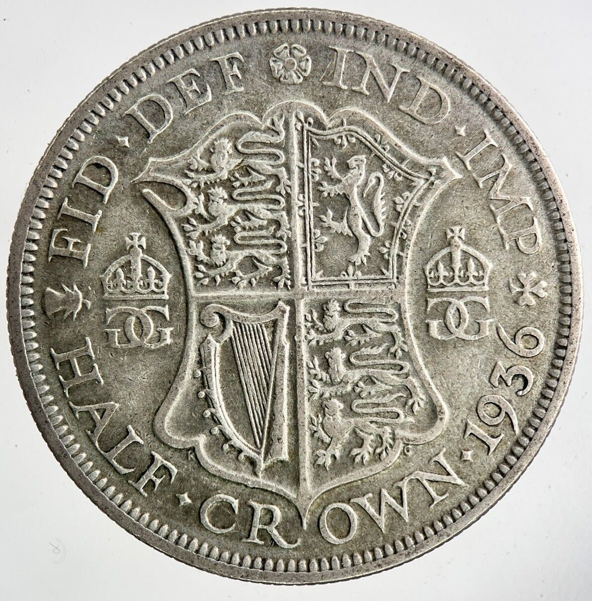 1936 George V Half - Crown Silver Coin | Fine Collectable Grade
