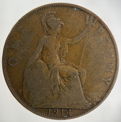 1914 George V One Penny Coin | Collectable Grade
