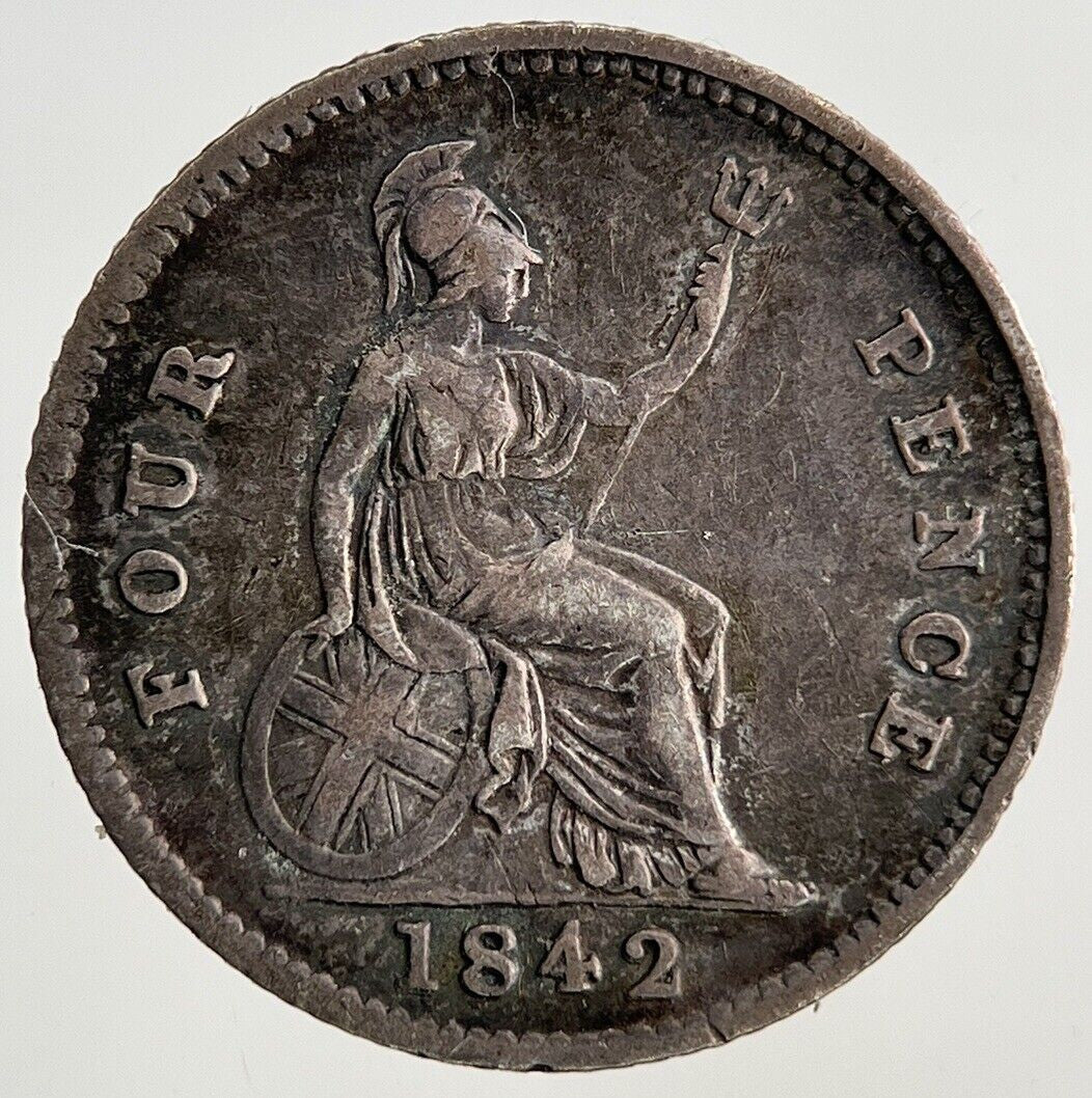 1842 Victoria Groat Four - Pence Silver Coin | Fine Collectable Grade