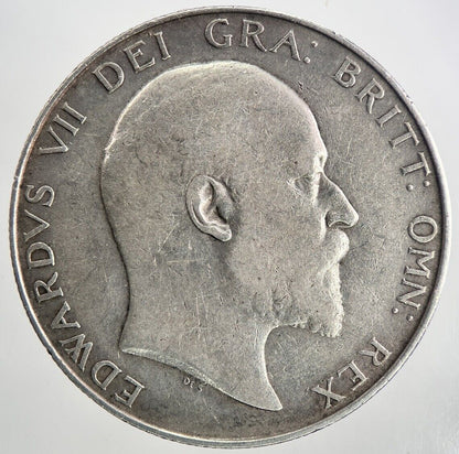 1909 Edward VII Half-Crown Silver Coin | Fine Collectable Grade | a9548