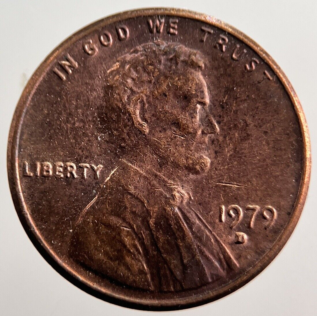 1979 - D Lincoln US USA One Cent Coin | Fine Collectable Grade | a1009