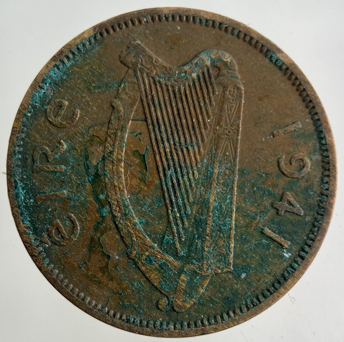 1941 Irish Half - Penny Coin | Fine Collectable Grade