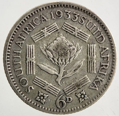 1933 South Africa Sixpence Silver Coin | Collectable Grade