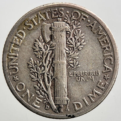 1943 - D US USA Mercury Dime Silver Coin | Fine Collectable Grade | a2847