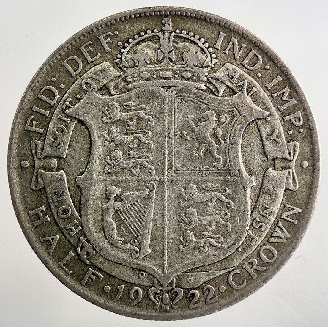1922 George V Half - Crown Silver Coin | Fine Collectable Grade | a8123